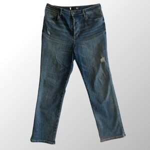 Kut‎ From The Kloth Size 12 Rosa Vintage Ankle Straight High Rise Distressed